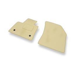 Tapis de sol velours pour Peugeot 5008 (5-places) (2017-....) - Premium tapis de voiture - beige - DGS Autodywan