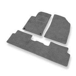 Tapis de sol velours pour Peugeot 508 (2011-2017) - Premium tapis de voiture - gris - DGS Autodywan