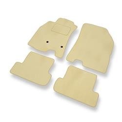 Tapis de sol velours pour Renault Megane III (2008-2016) - Premium tapis de voiture - beige - DGS Autodywan