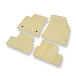 Tapis de sol velours pour Renault Megane IV (2016-....) - Premium tapis de voiture - beige - DGS Autodywan