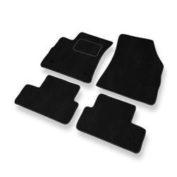 Tapis de sol velours pour Renault Megane IV (2016-....) - Premium tapis de voiture - noir - DGS Autodywan