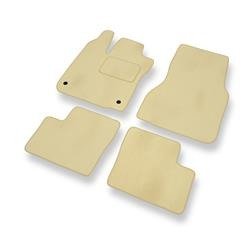 Tapis de sol velours pour Smart ForFour II (2014-....) - Premium tapis de voiture - beige - DGS Autodywan