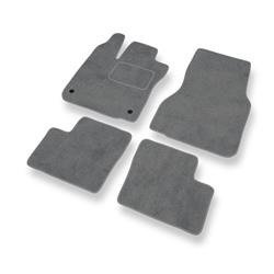 Tapis de sol velours pour Smart ForFour II (2014-....) - Premium tapis de voiture - gris - DGS Autodywan