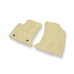 Tapis de sol velours pour Toyota Hilux VIII (2016-....) - Premium tapis de voiture - beige - DGS Autodywan