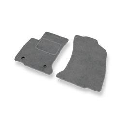 Tapis de sol velours pour Toyota Hilux VIII (2016-....) - Premium tapis de voiture - gris - DGS Autodywan