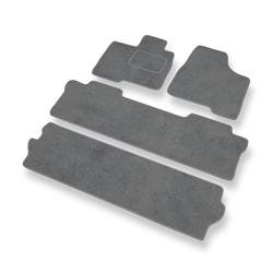 Tapis de sol velours pour Toyota Sienna II (2004-2010) - Premium tapis de voiture - gris - DGS Autodywan