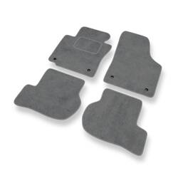 Tapis de sol velours pour Volkswagen Golf V, VI (2003-2012) - Premium tapis de voiture - gris - DGS Autodywan