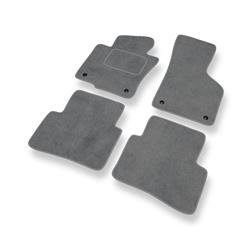 Tapis de sol velours pour Volkswagen Passat B6 (2005-2010) - Premium tapis de voiture - gris - DGS Autodywan