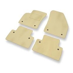 Tapis de sol velours pour Volvo S40 II (2004-2012) - Premium tapis de voiture - beige - DGS Autodywan