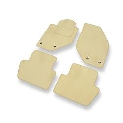 Tapis de sol velours pour Volvo V70 I (1997-2000) - Premium tapis de voiture - beige - DGS Autodywan