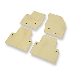 Tapis de sol velours pour Volvo XC90 Q5 (2002-2014) - Premium tapis de voiture - beige - DGS Autodywan