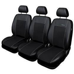 Housses de siège sur mesure pour Citroen Berlingo III Van (2018-....) seulement les sièges avant - housse siege voiture - couverture siege - Auto-Dekor - Premium - noir