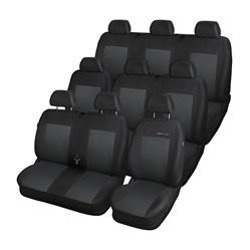 Housses de siège sur mesure pour Ford Transit Custom Van (2012-....) sur trois rangées de sièges (2+1; 3x1; 2+1) - housse siege voiture - couverture siege - Auto-Dekor - Elegance - P-3