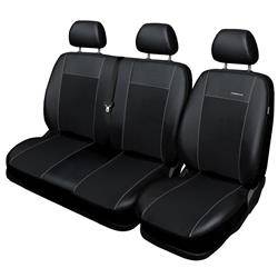 Housses de siège sur mesure pour Iveco Daily VI Bus (2014-....) sans table sur le dossier - housse siege voiture - couverture siege - Auto-Dekor - Premium - noir