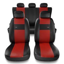 Housses de siège universelles pour Audi A4 B5, B6, B7, B8, B9 (1995-....) - housse siege voiture universelles - couverture siege - rouge - Auto-Dekor - X-Line
