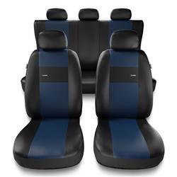 Housses de siège universelles pour BMW 1 E82, E87, E88, F20, F21 (2004-2019) - housse siege voiture universelles - couverture siege - bleu - Auto-Dekor - X-Line
