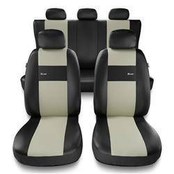 Housses de siège universelles pour BMW X5 E53, E70, F15, G05 (2000-2019) - housse siege voiture universelles - couverture siege - beige - Auto-Dekor - X-Line