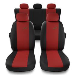 Housses de siège universelles pour Fiat Punto Grande, Evo, 2012 (2005-2018) - housse siege voiture universelles - couverture siege - rouge - Auto-Dekor - XR