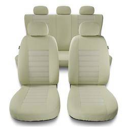 Housses de siège universelles pour Fiat Qubo (2009-2019) - housse siege voiture universelles - couverture siege - MG-3 (beige) - Auto-Dekor - Modern