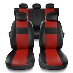 Housses de siège universelles pour Subaru Legacy II, III, IV, V, VI (1994-2019) - housse siege voiture universelles - couverture siege - rouge - Auto-Dekor - X-Line