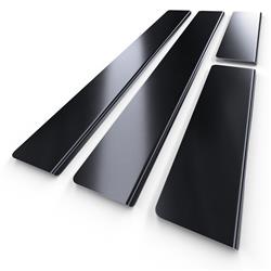 Protections de seuils de portes en acier pour Citroen C4 Picasso I Monospace (5 portes) - (2006-2013) - Croni - Standard - noir (surface poncée)