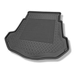 Tapis de coffre pour Ford Mondeo IV Hayon (09.2007-12.2014) - bac de coffre - protection de coffre voiture - Aristar - Standard - avec roue de secours à usage temporaire ou kit de réparation