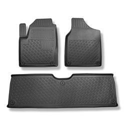 Tapis de sol en TPE pour Volkswagen Sharan I Van (1995-08.2010) - tapis de voiture - noir - Aristar - Cool liner - 5 ou 7 sièges; sans la troisième rangée de sièges