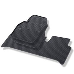 Tapis de sol en caoutchouc pour Renault Scenic II (2003-2009) - tapis de voiture - noir - Geyer & Hosaja - 812/3C