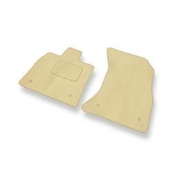 Tapis de sol velours pour Audi Q5 II (2017-....) - Premium tapis de voiture - beige - DGS Autodywan