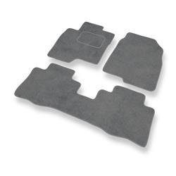 Tapis de sol velours pour Chevrolet Captiva II (2011-....) - Premium tapis de voiture - gris - DGS Autodywan