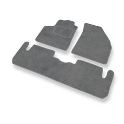 Tapis de sol velours pour Chevrolet Rezzo (2004-2008) - Premium tapis de voiture - gris - DGS Autodywan