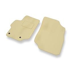 Tapis de sol velours pour Citroen C-Elysee II (2012-....) - Premium tapis de voiture - beige - DGS Autodywan