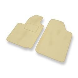 Tapis de sol velours pour Citroen C2 (2003-2010) - Premium tapis de voiture - beige - DGS Autodywan