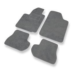 Tapis de sol velours pour Citroen C2 (2003-2010) - Premium tapis de voiture - gris - DGS Autodywan