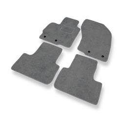 Tapis de sol velours pour Citroen C4 Aircross (2012-2017 ) - Premium tapis de voiture - gris - DGS Autodywan