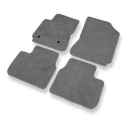 Tapis de sol velours pour Citroen C4 Cactus I (2014-2021) - Premium tapis de voiture - gris - DGS Autodywan