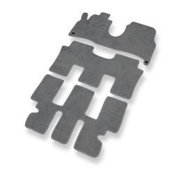 Tapis de sol velours pour Citroen C8 (2002-2014) - Premium tapis de voiture - gris - DGS Autodywan