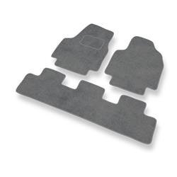 Tapis de sol velours pour Citroen Jumpy I (1995-2007) - Premium tapis de voiture - gris - DGS Autodywan