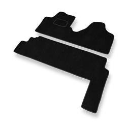 Tapis de sol velours pour Citroen Jumpy II (2007-2016) - Premium tapis de voiture - noir - DGS Autodywan