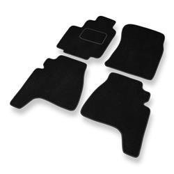 Tapis de sol velours pour Daewoo Musso (1995-2005) - Premium tapis de voiture - noir - DGS Autodywan
