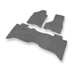 Tapis de sol velours pour Dodge RAM IV (2009-2018) - Premium tapis de voiture - gris - DGS Autodywan
