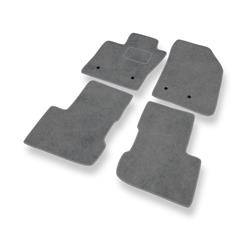 Tapis de sol velours pour Fiat 500X (2015-....) - Premium tapis de voiture - gris - DGS Autodywan