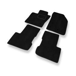 Tapis de sol velours pour Fiat 500X (2015-....) - Premium tapis de voiture - noir - DGS Autodywan