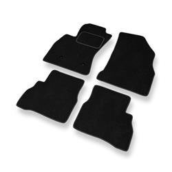 Tapis de sol velours pour Fiat Doblo II (2010-2022) - Premium tapis de voiture - noir - DGS Autodywan