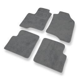 Tapis de sol velours pour Fiat Panda III (2012-....) - Premium tapis de voiture - gris - DGS Autodywan