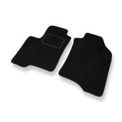 Tapis de sol velours pour Fiat Panda III (2012-....) - Premium tapis de voiture - noir - DGS Autodywan