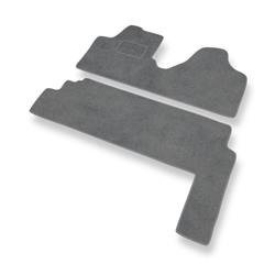 Tapis de sol velours pour Fiat Scudo II (2007-2016) - Premium tapis de voiture - gris - DGS Autodywan