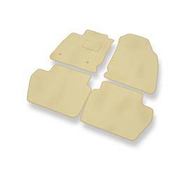 Tapis de sol velours pour Ford EcoSport (2018-....) - Premium tapis de voiture - beige - DGS Autodywan