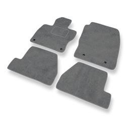 Tapis de sol velours pour Ford Focus III (2010-2018) - Premium tapis de voiture - gris - DGS Autodywan