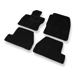 Tapis de sol velours pour Ford Focus III (2010-2018) - Premium tapis de voiture - noir - DGS Autodywan